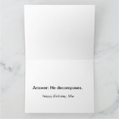 Funny Piano Joke Birthday Kaart (Binnen)