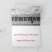 Funny Piano Joke Birthday Kaart (Binnen)