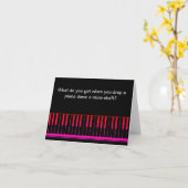 Funny Piano Joke Birthday Kaart (Gele Bloem)