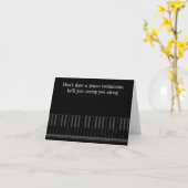 Funny Piano Joke Birthday Kaart (Gele Bloem)