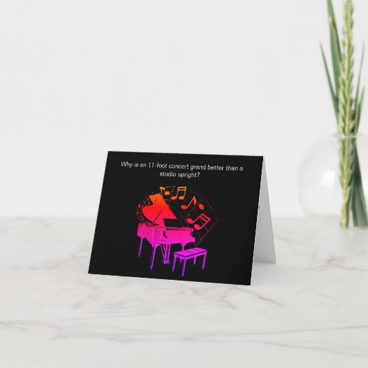 Funny Piano Joke Birthday Kaart (Voorkant)