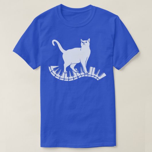 Funny Piano Music Cat Design Mannen Vrouwen Kinder T-shirt (Design voorkant)