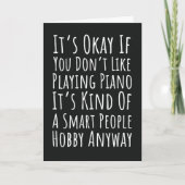 Funny Piano Player Cards Pianist Humor Joke Music Kaart (Voorkant)