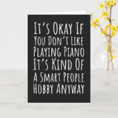 Funny Piano Player Cards Pianist Humor Joke Music Kaart (Gele Bloem)