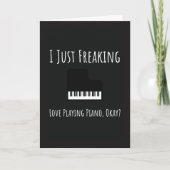 Funny Piano Player Cards Pianist Musician Keyboard Kaart (Voorkant)