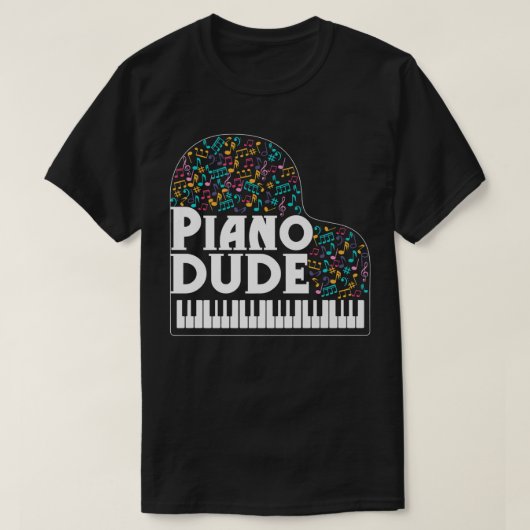 Funny Piano Player Mannen Classical Music Lover T-shirt (Design voorkant)