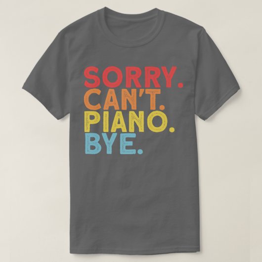Funny Piano Player Music Lover Retro Pianist Premi T-shirt (Design voorkant)