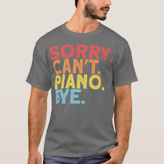 Funny Piano Player Music Lover Retro Pianist Premi T-shirt