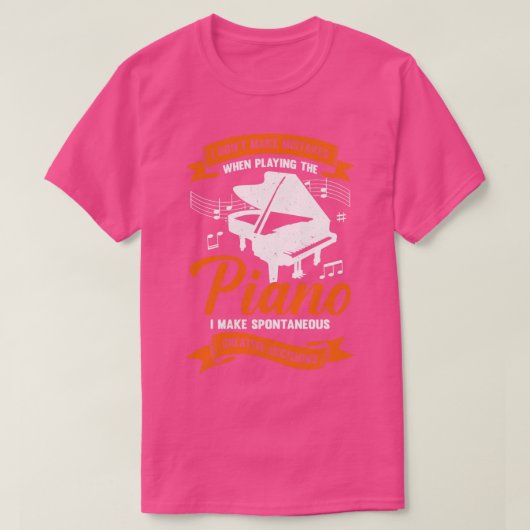 Funny Piano Player Music Pianist Gift T-shirt (Design voorkant)
