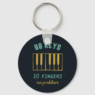 Funny Piano Player Pianist 88 Keys No Problem Sleutelhanger
