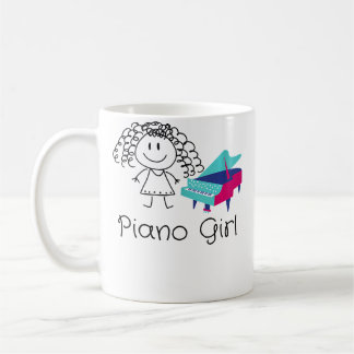 Funny Piano Player Tee For Women Girls Music Piano Koffiemok