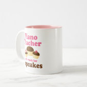 Funny Piano Teacher Tweekleurige Koffiemok (Voorkant links)