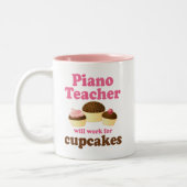 Funny Piano Teacher Tweekleurige Koffiemok (Links)