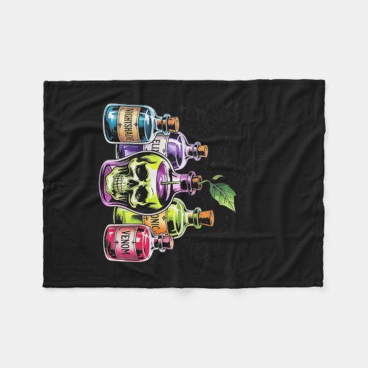 Funny Pick Your Poison Apple Halloween Gothic Prin Fleece Deken (Voorkant (Horizontaal))