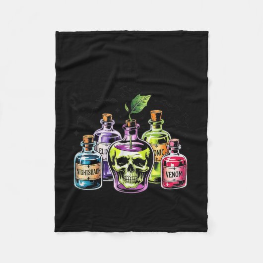 Funny Pick Your Poison Apple Halloween Gothic Prin Fleece Deken (Voorkant)