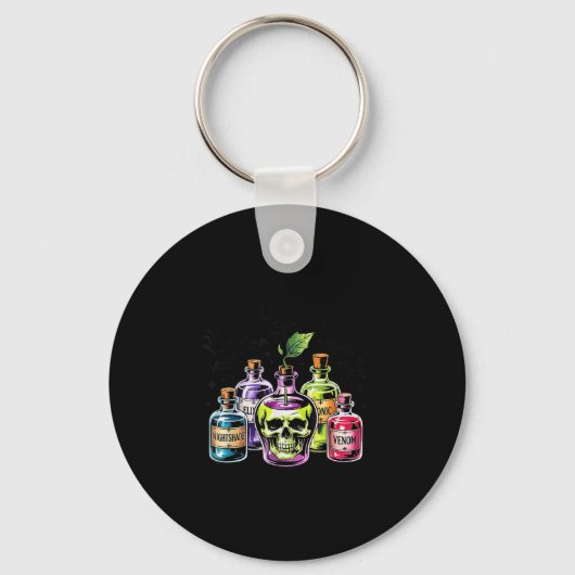 Funny Pick Your Poison Apple Halloween Gothic Prin Sleutelhanger (Voorkant)