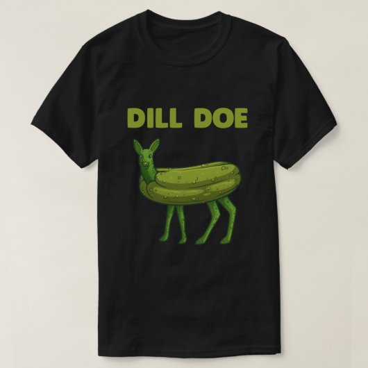 Funny Pickle Art Mannen Vrouwen Dill Doe Deer Gree T-shirt (Design voorkant)