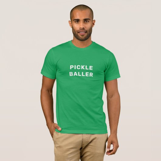 Funny Pickle ball t-shirt, Pickle baller T-shirt (Voorkant volledig)