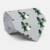 Funny Pickle Bride en Groom Wedding Art Stropdas (Opgerold)