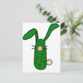 Funny Pickle Bunny Rabbit Art Briefkaart (Staand voorkant)
