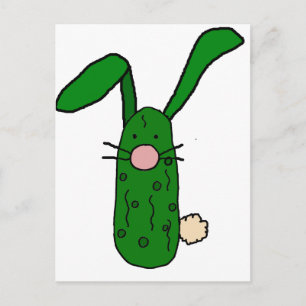 Funny Pickle Bunny Rabbit Art Briefkaart