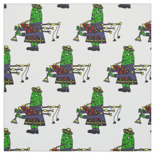 Funny Pickle die Bagpipes afspeelt Stof