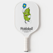 Funny Pickle die Pickleball Aangepaste tekstkaartj Pickleball Paddle (Achterkant)