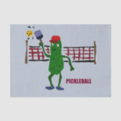 Funny Pickle die Pickleball Kunstontwerp speelt Tissuepapier (Voorkant)