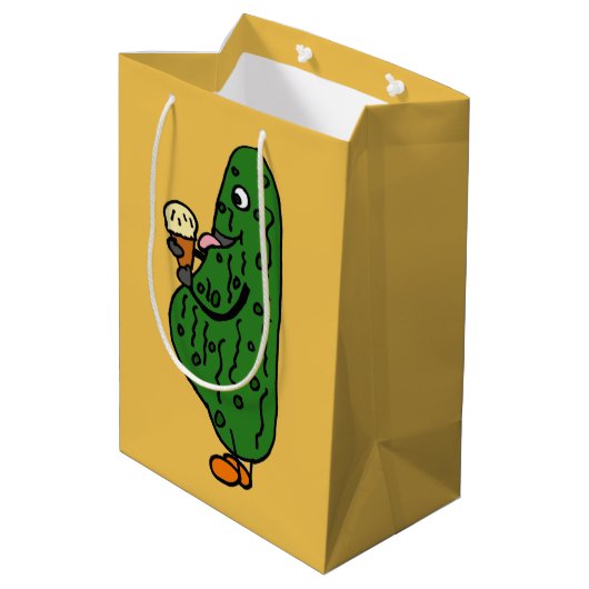Funny Pickle Gift Bag Medium Cadeauzakje (Achterkant Gekanteld)