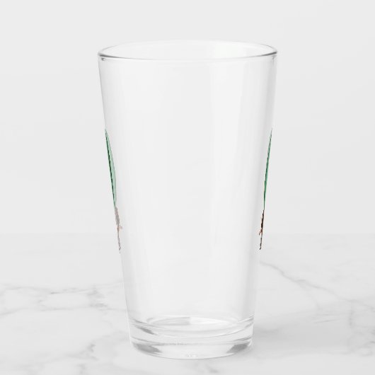 Funny Pickle Head Man Brown Suit Verrassd Face Glas (Links)