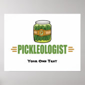 Funny Pickle Lovers Title PICKLEOLOGIST Poster (Voorkant)