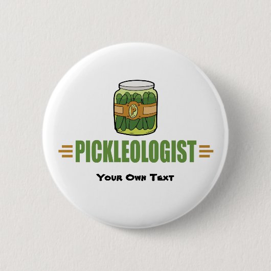 Funny Pickle Lovers Title PICKLEOLOGIST Ronde Button 5,7 Cm (Voorkant)