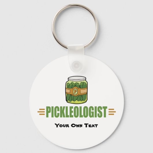 Funny Pickle Lovers Title PICKLEOLOGIST Sleutelhanger (Voorkant)
