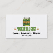Funny Pickle Lovers Title PICKLEOLOGIST Visitekaartje (Voorkant)