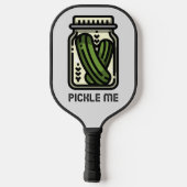 Funny Pickle me Jar van Pickles Pickleball Paddle (Achterkant)