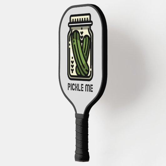 Funny Pickle me Jar van Pickles Pickleball Paddle (Links)