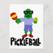 Funny Pickle met Pickleball Paddle Briefkaart (Voorkant)