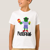 Funny Pickle met Pickleball Paddle T-shirt (Voorkant)