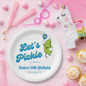 Funny Pickle Pickleball Custom Text Papieren Bordje (Feest)