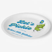 Funny Pickle Pickleball Custom Text Papieren Bordje (Gekanteld)