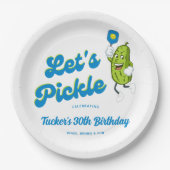 Funny Pickle Pickleball Custom Text Papieren Bordje (Voorkant)
