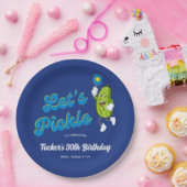 Funny Pickle Pickleball Custom Text Papieren Bordje (Feest)