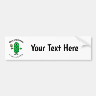 Funny Pickle Pickleball Player Retirement Cartoon Bumpersticker