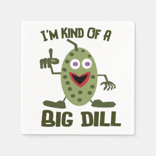 Funny Pickle Pun Cocktail Napkins Servet