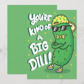 Funny Pickle Pun You're Kind of a Big Dill Bedankkaart (Voorkant / Achterkant)