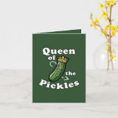 Funny pickle Queen customizable Kaart (Gele Bloem)