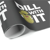 Funny Pickle Quote Vegetarian Food Pun Humor Cadeaupapier (Rol Hoek)