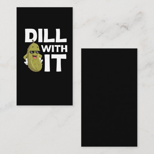 Funny Pickle Quote Vegetarian Food Pun Humor Visitekaartje (Voorkant / Achterkant)