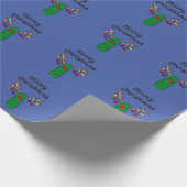 Funny Pickle Reindeer Merry-kerstkunst Cadeaupapier (Hoek)