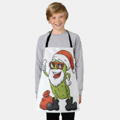 Funny Pickle Santa Claus Christmas Cartoon Holiday Schort (Gedragen)